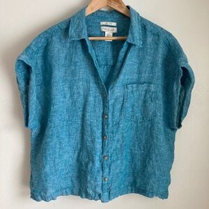 Rachel Zoe Blue Button Down Shirt